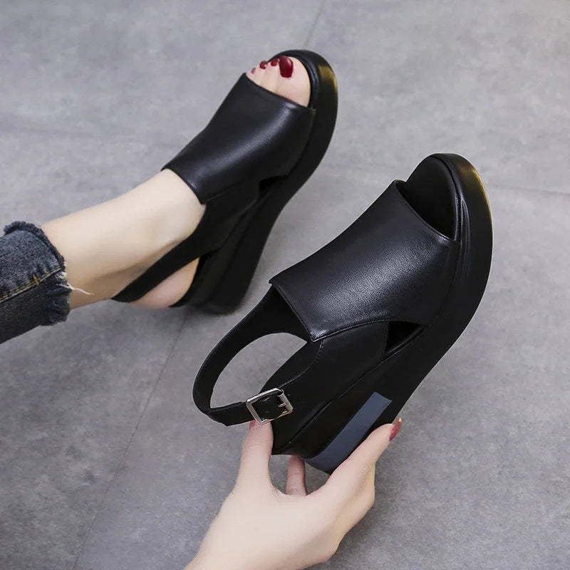 Ladies Walking Sneakers β Breathable Lightweight Platform Shoes